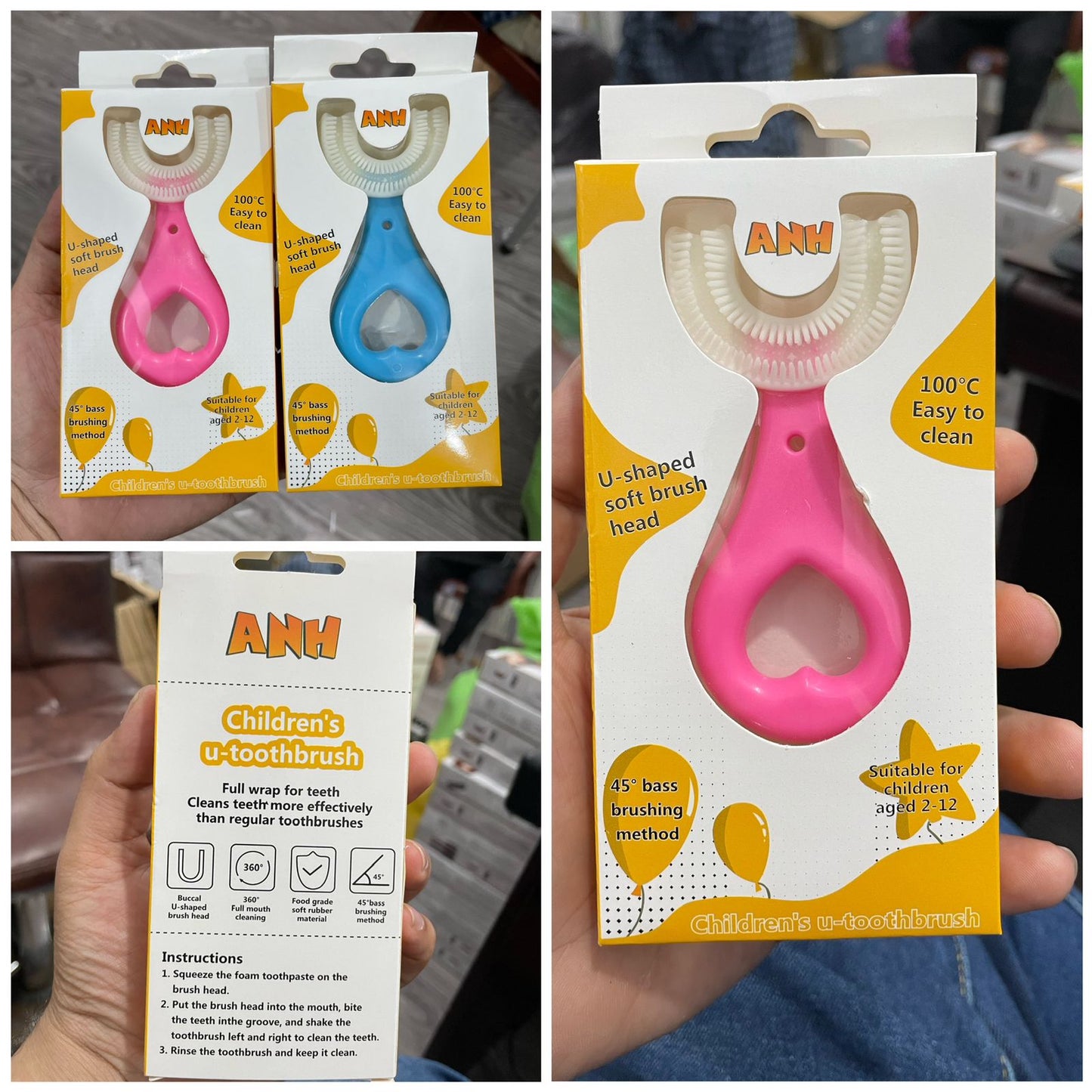 Newborn Baby U Shaped Toothbrush - Pack of 3