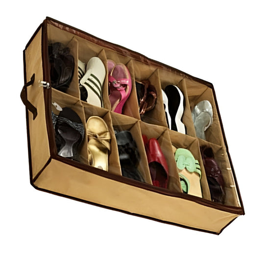 12 Grids Shoes Storage Bag Pack of 3
