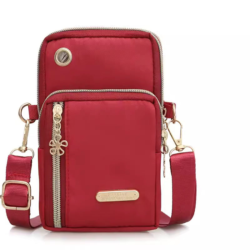 Vertical Mobile Phone Bag Nylon Small Cloth Bag Single Shoulder