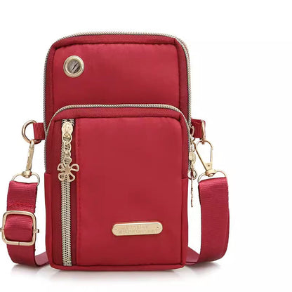 Vertical Mobile Phone Bag Nylon Small Cloth Bag Single Shoulder