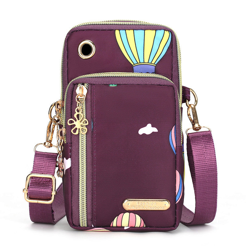 Vertical Mobile Phone Bag Nylon Small Cloth Bag Single Shoulder
