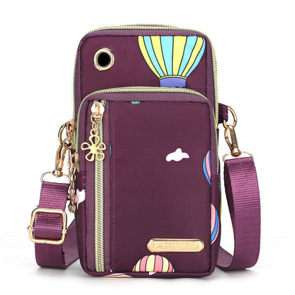 Vertical Mobile Phone Bag Nylon Small Cloth Bag Single Shoulder