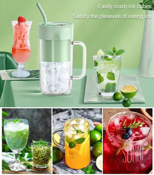 Portable Fruit Juicer with Straw Rechargeable